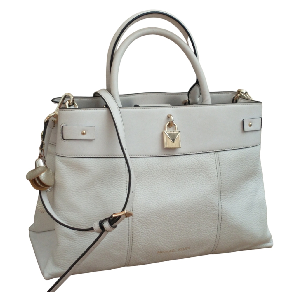 Michael Kors Gramercy (100% Leather) White/Cream Large Crossbody Bag. - Picture 3 of 13